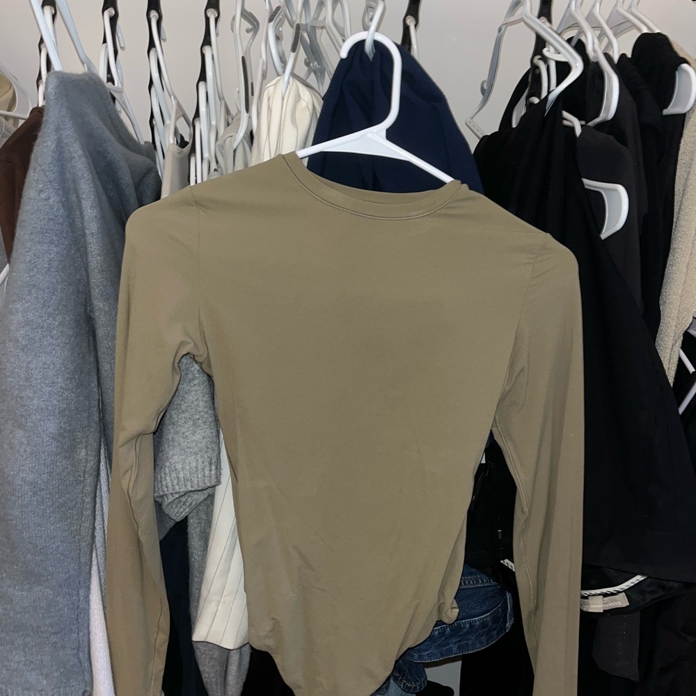 SKIMS Olive Long Sleeve Bodysuit